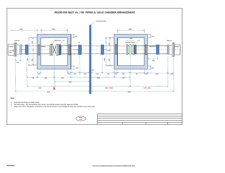 Inlet Flow Meter and Valve Chamber Design | PDF