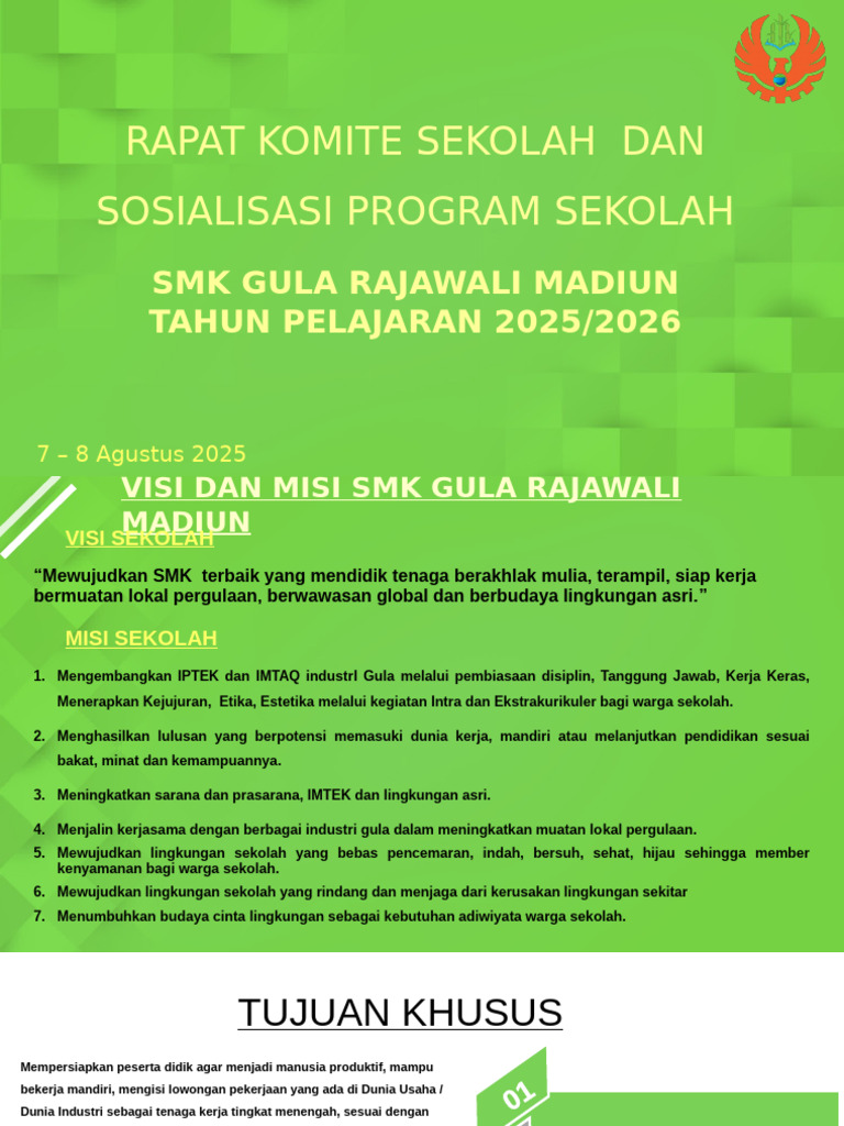 Rapat Komite Sekolah SMK Gula Rajawali | PDF