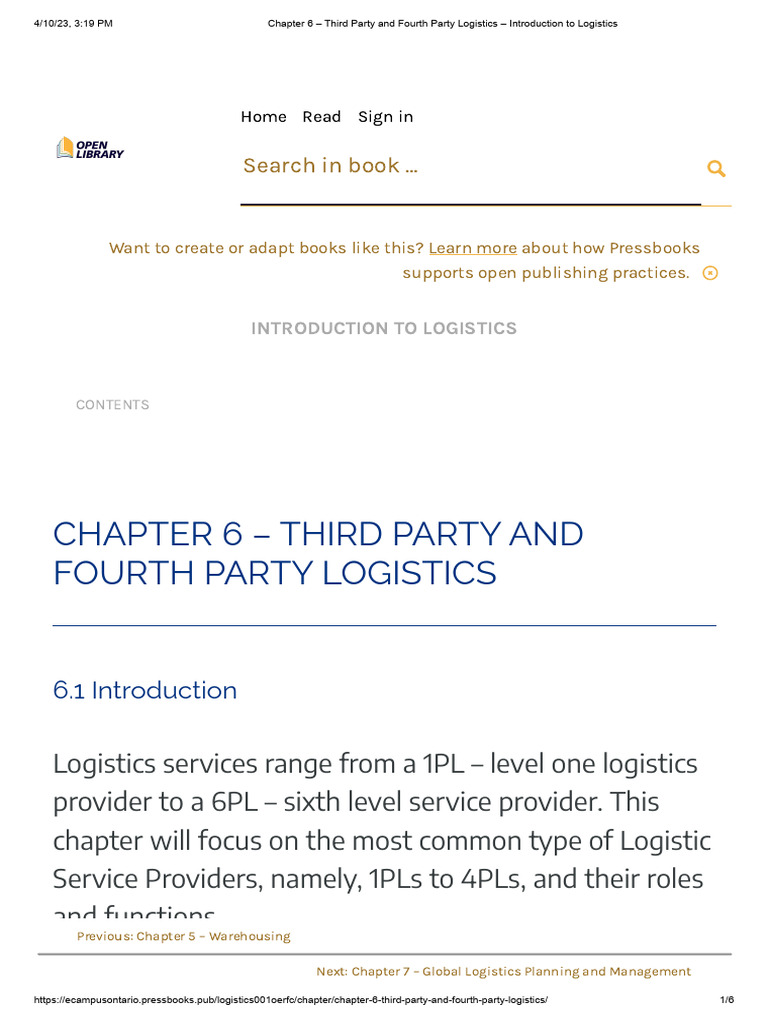 Understanding 3PL to 6PL Logistics | PDF | Logistics | Marketing