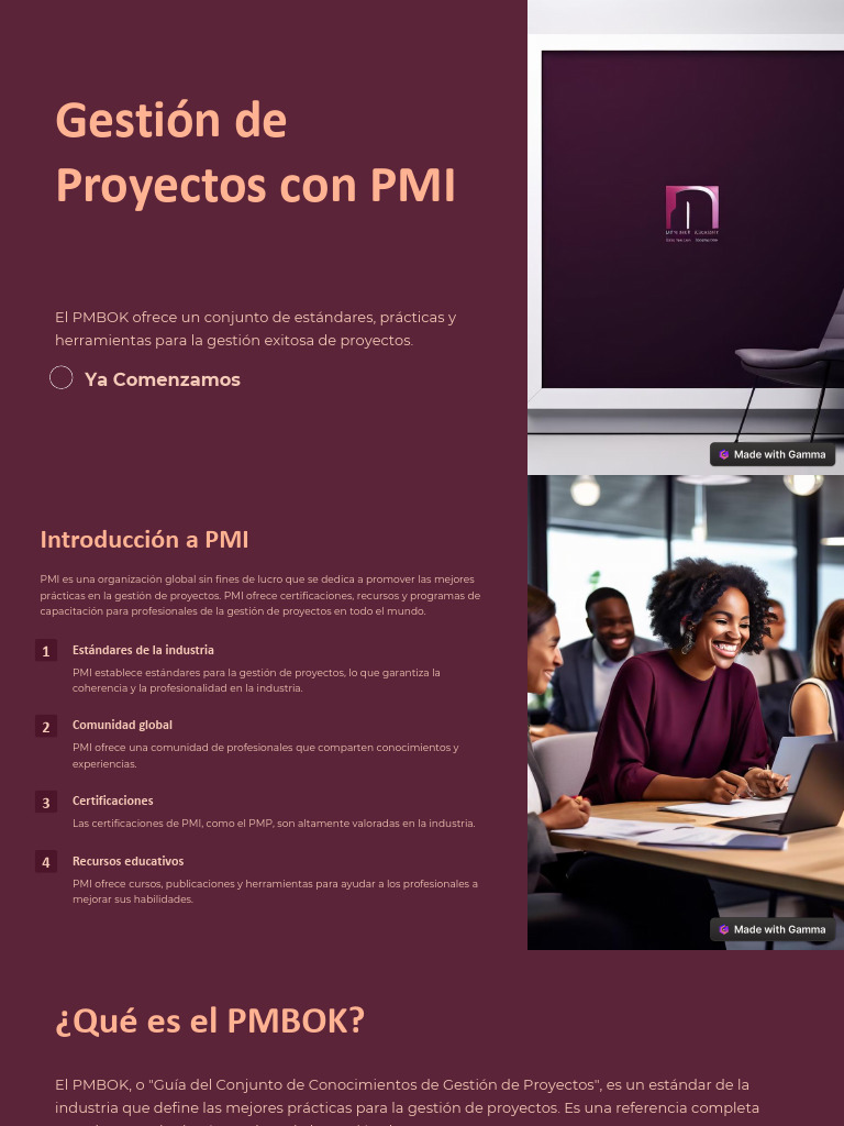 Gestión de Proyectos según PMI y PMBOK | PDF | Gestión de proyectos ...