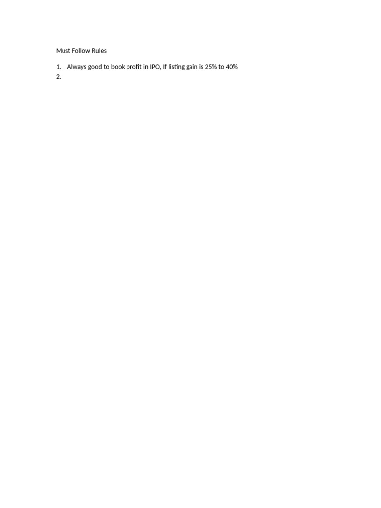 Must Follow Rules | PDF