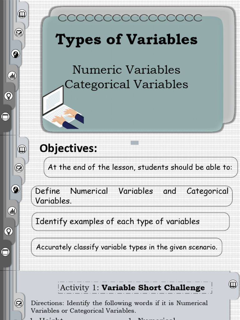 Understanding Numeric and Categorical Variables | PDF | Categorical ...