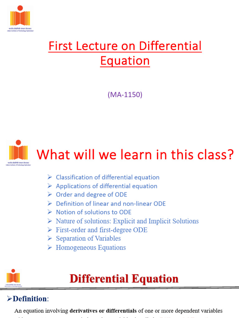 Introduction to Differential Equations | PDF | Ordinary Differential ...