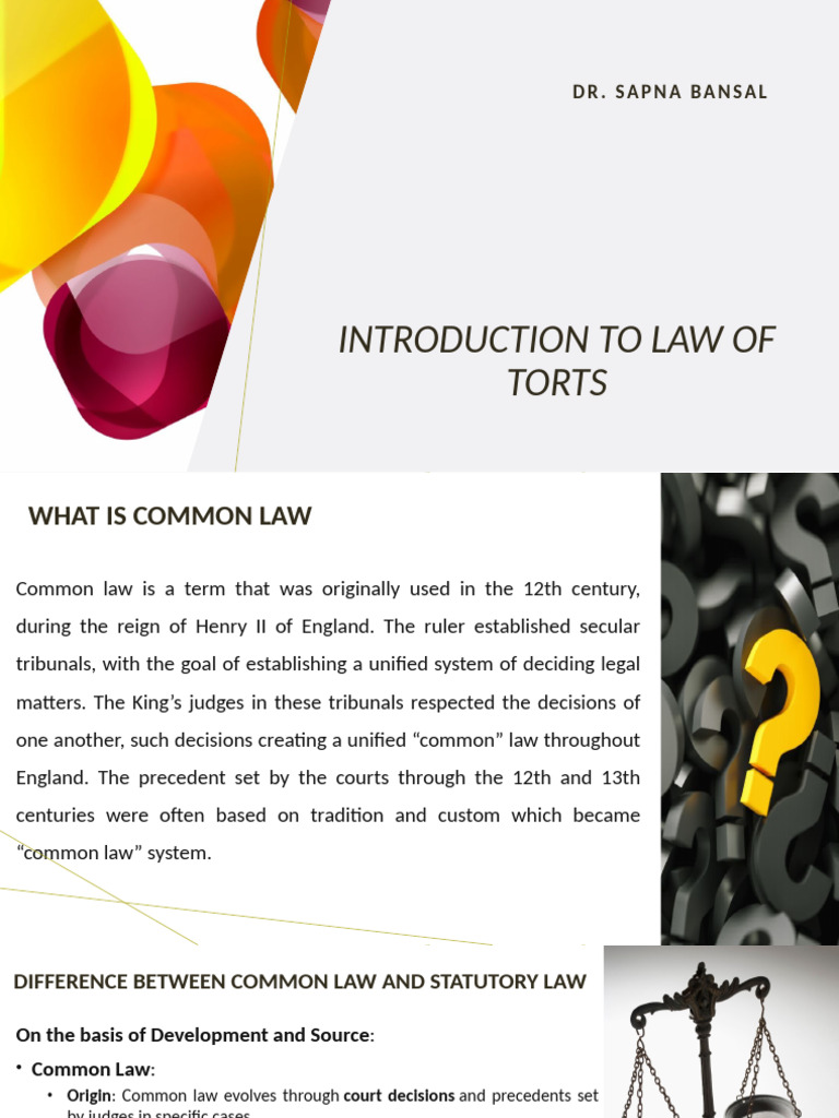 Understanding the Law of Torts | PDF | Tort | Damages