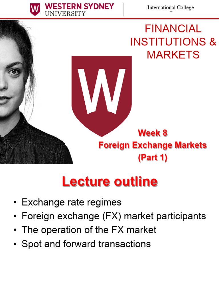 FIM Week 8 Lecture Slides | PDF | Foreign Exchange Market | Exchange Rate