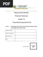 Grade 12 Titration Experiment Guide | PDF | Titration | Chemistry