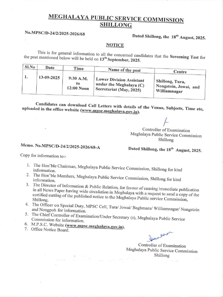 Notice 18 Aug 2025 B | PDF
