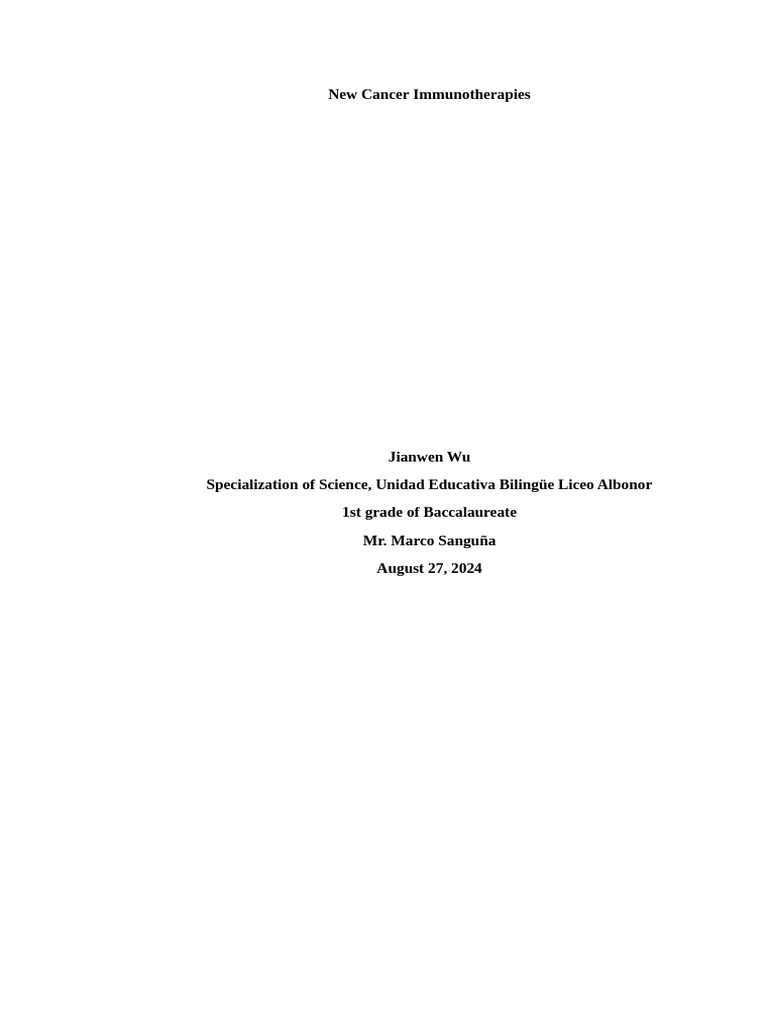 CAR T-Cell Therapy: Advancements in Cancer Treatment | PDF | T Cell ...