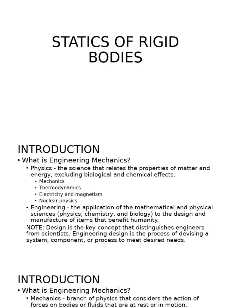 Rigid Bodies Statics Q&A Guide | PDF | Euclidean Vector | Mechanics
