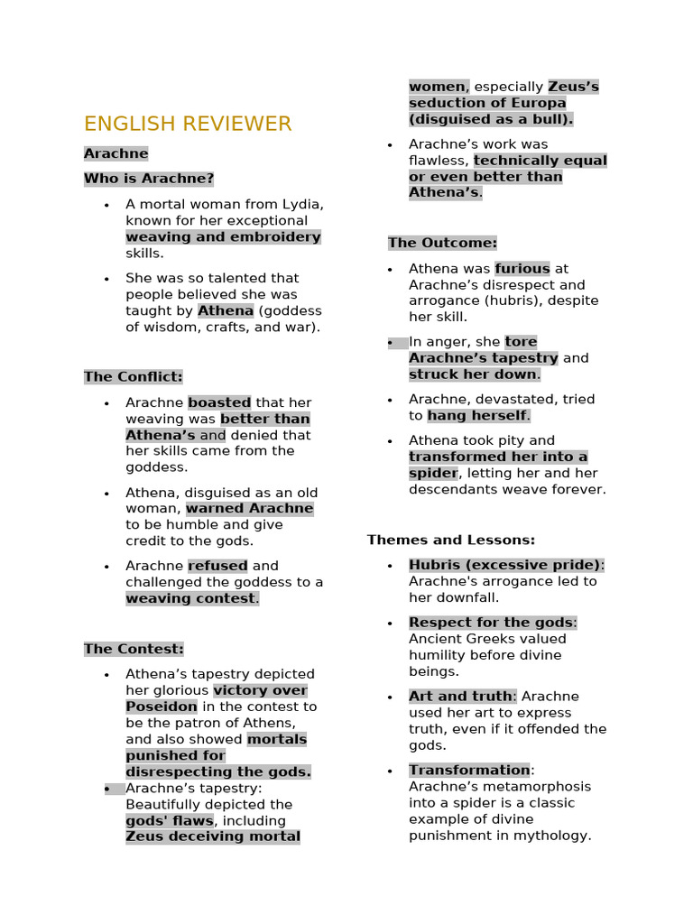 English Reviewer 3rd ST | PDF | Athena