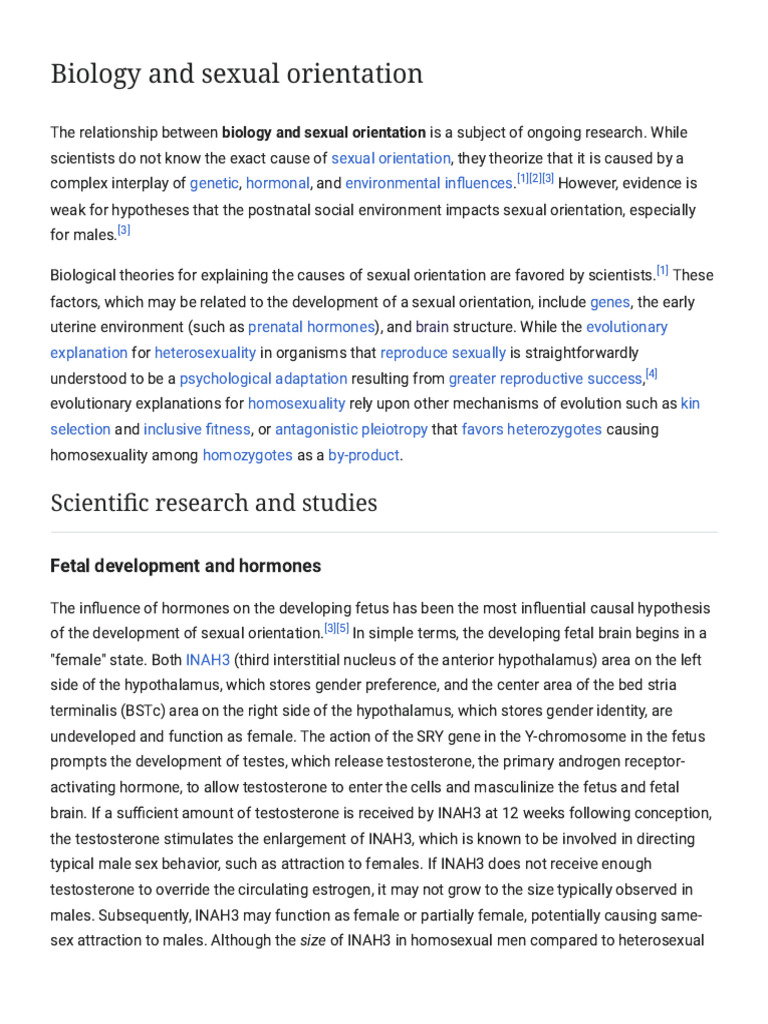 Biology of Sexual Orientation Explained | PDF | Sexual Orientation | Twin