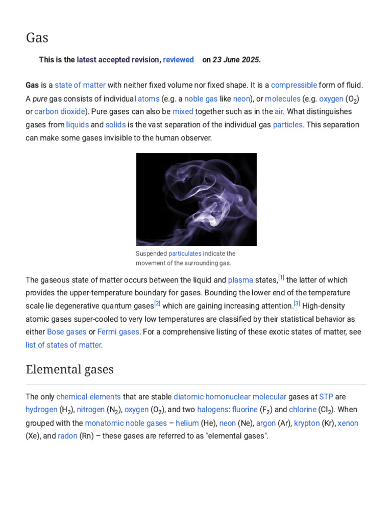 Overview of Gases as Matter | PDF | Gases | Temperature