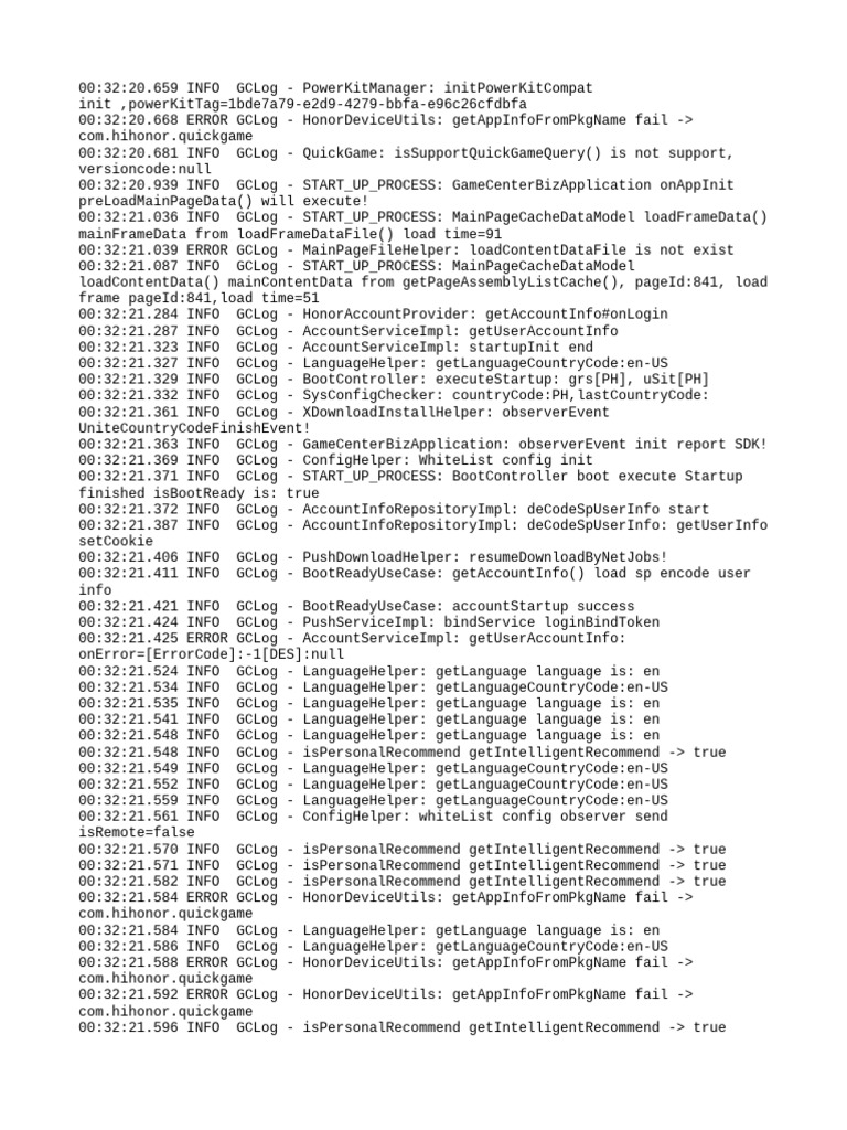 Honor Device Log Analysis Summary | PDF | Internet Protocols | World ...