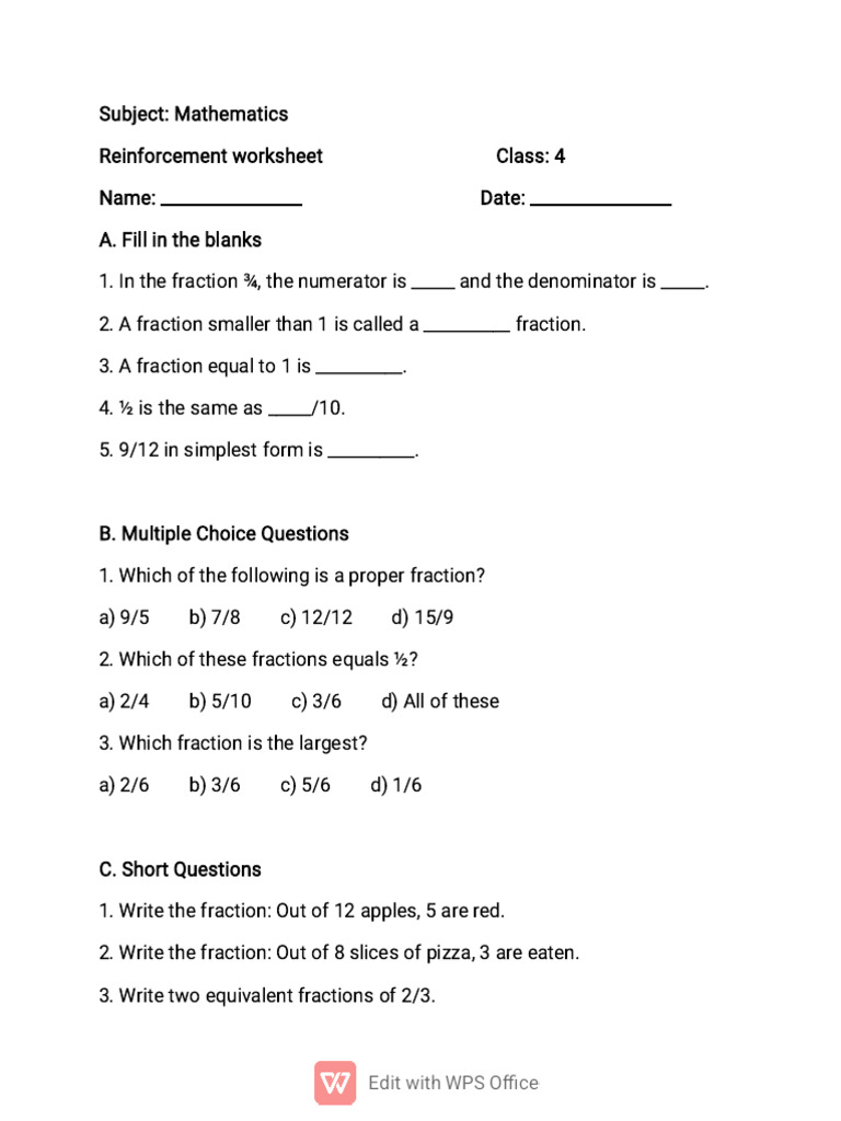 Class 4 Jugs and Mugs Worksheet | PDF