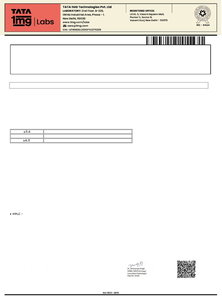 Haematology Comprehensive Gold Full Body Checkup Test Name Result Unit ...