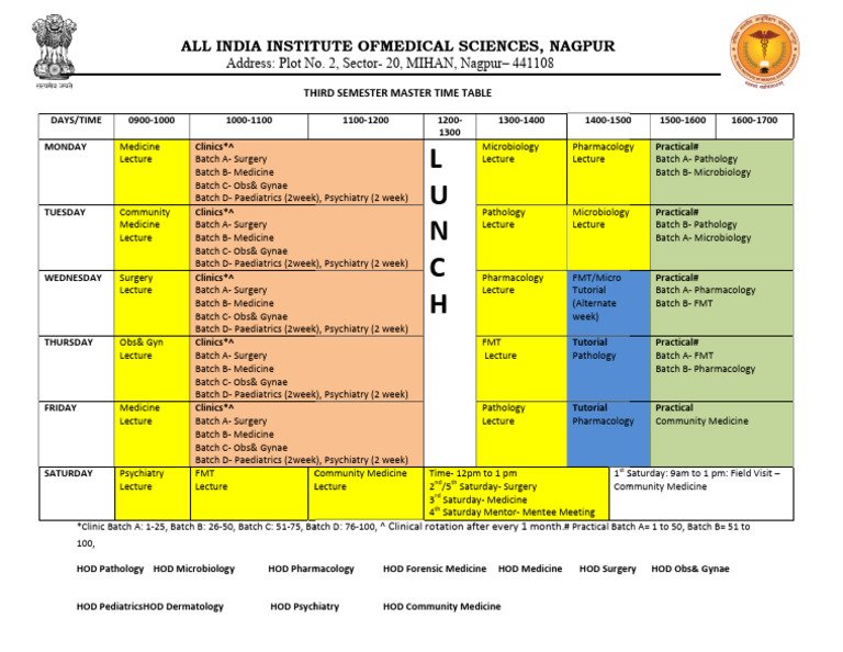 1670390014639020fe78406third Semester Time Table | PDF | Life Sciences ...
