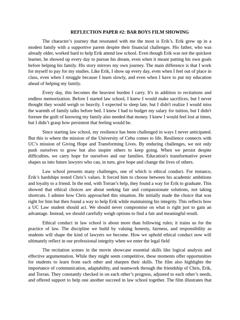 Reflection Paper No. 2 | PDF | Value (Ethics) | Integrity