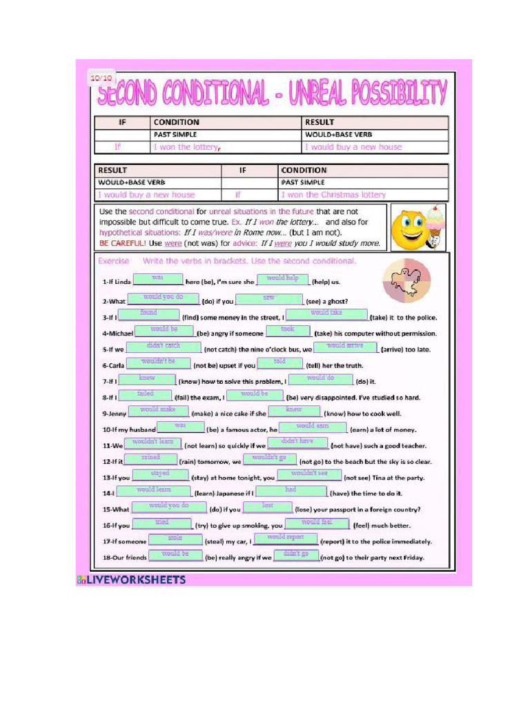 Homework About Second Conditional | PDF