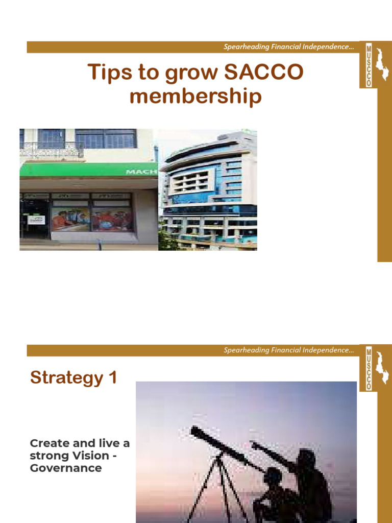 Tips To Grow Membership in SACCOs | PDF