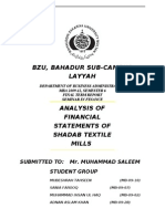 Bzu, Bahadur Sub-Campus Layyah: Submitted To: Mr. Muhammad Saleem Student Group