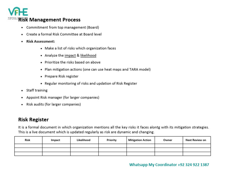 Risk Management Process Overview | PDF