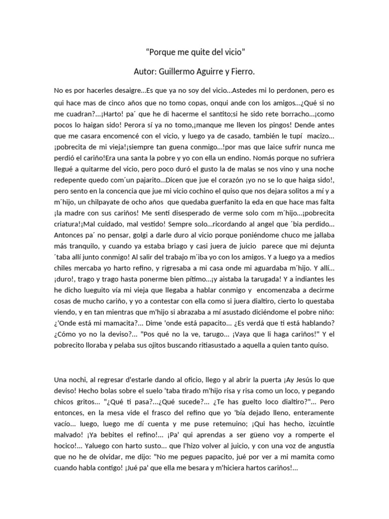 Porque Me Quite Del Vicio | PDF