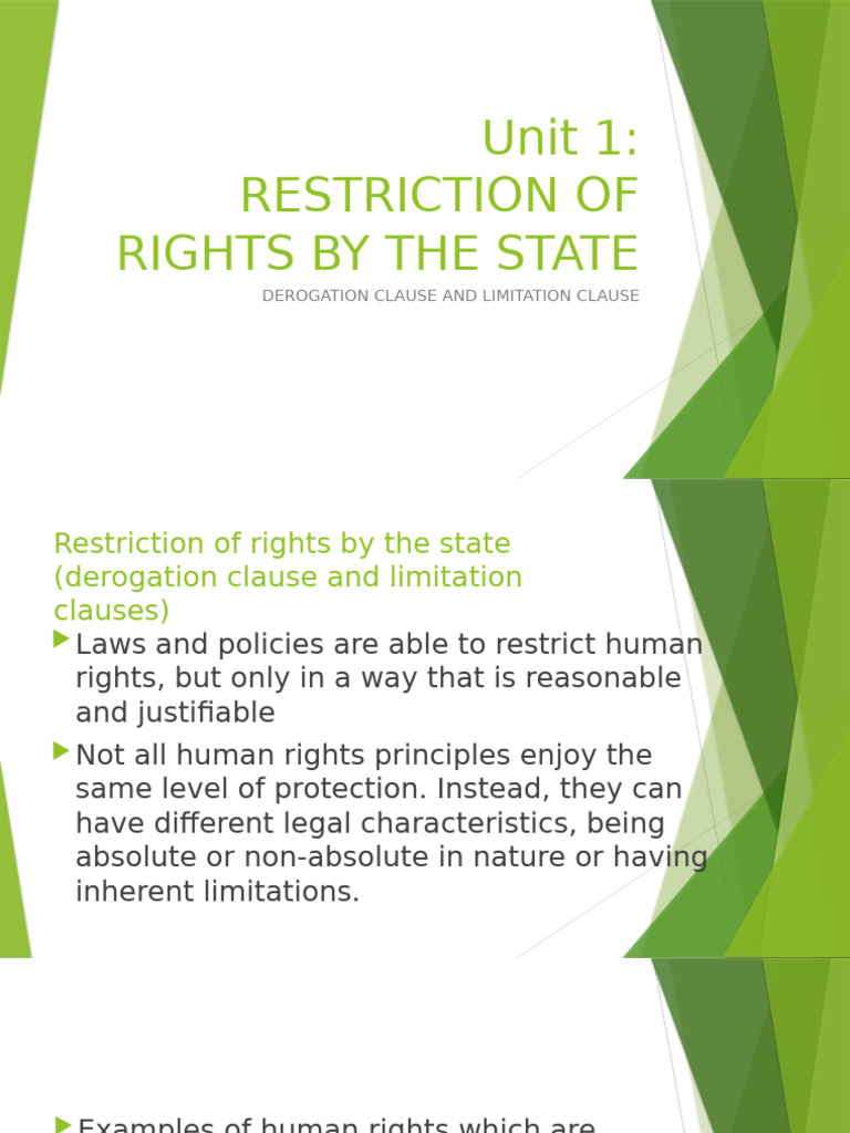 State Restrictions on Human Rights | PDF | Human Rights | Rights