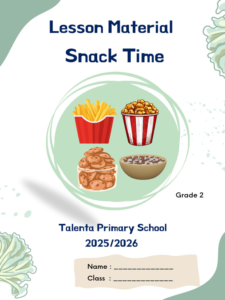 Grade 2 Snack Vocabulary Lesson | PDF | Cuisine | Foods