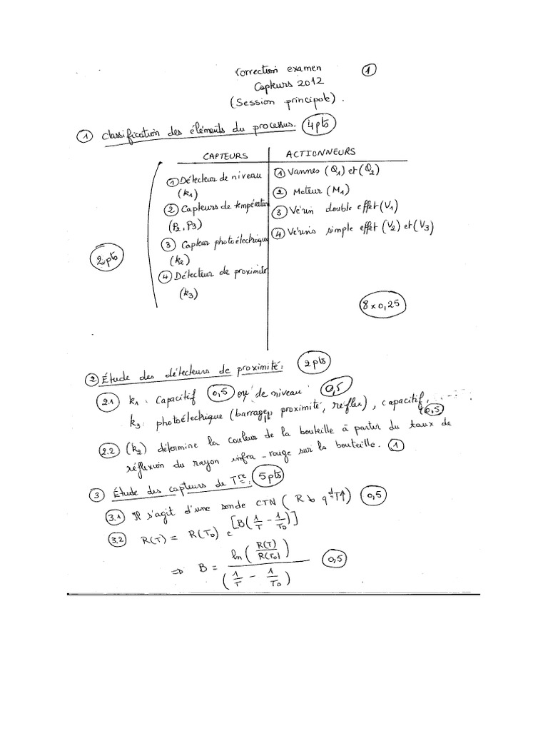 Correction Exam Controle 2012 | PDF