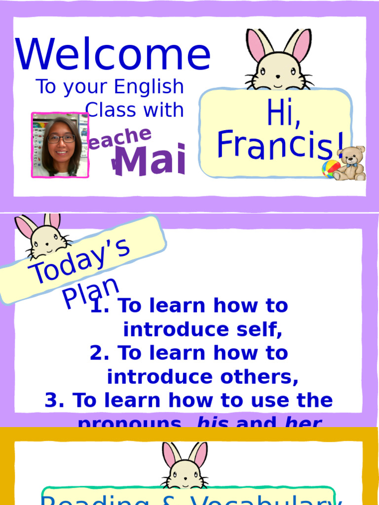 English Class: Introductions & Pronouns | PDF | Cultural Assimilation ...
