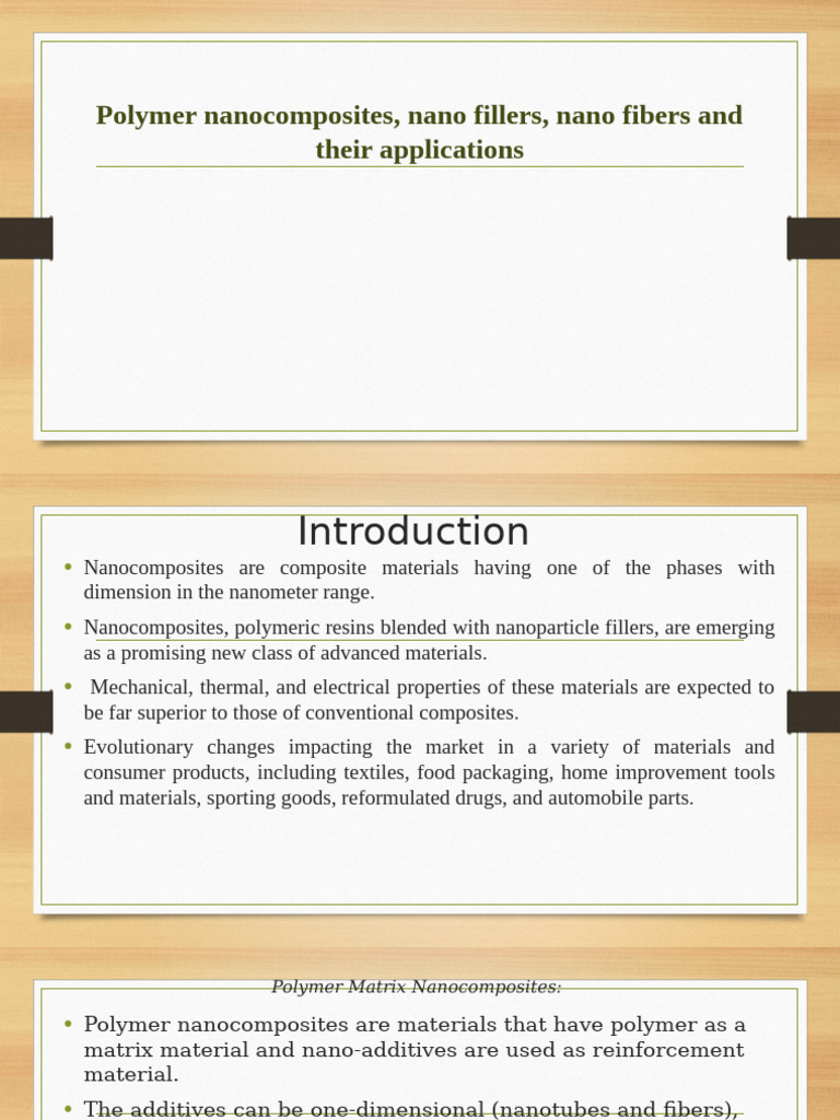 Polymer Nanocomposites and Applications | PDF | Nanocomposite ...