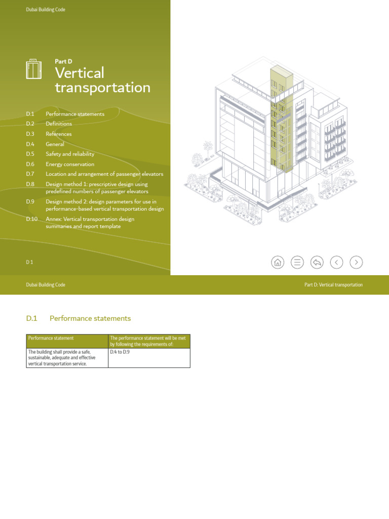 Dubai Building Code: Elevator Design Standards | PDF | Elevator | Escalator