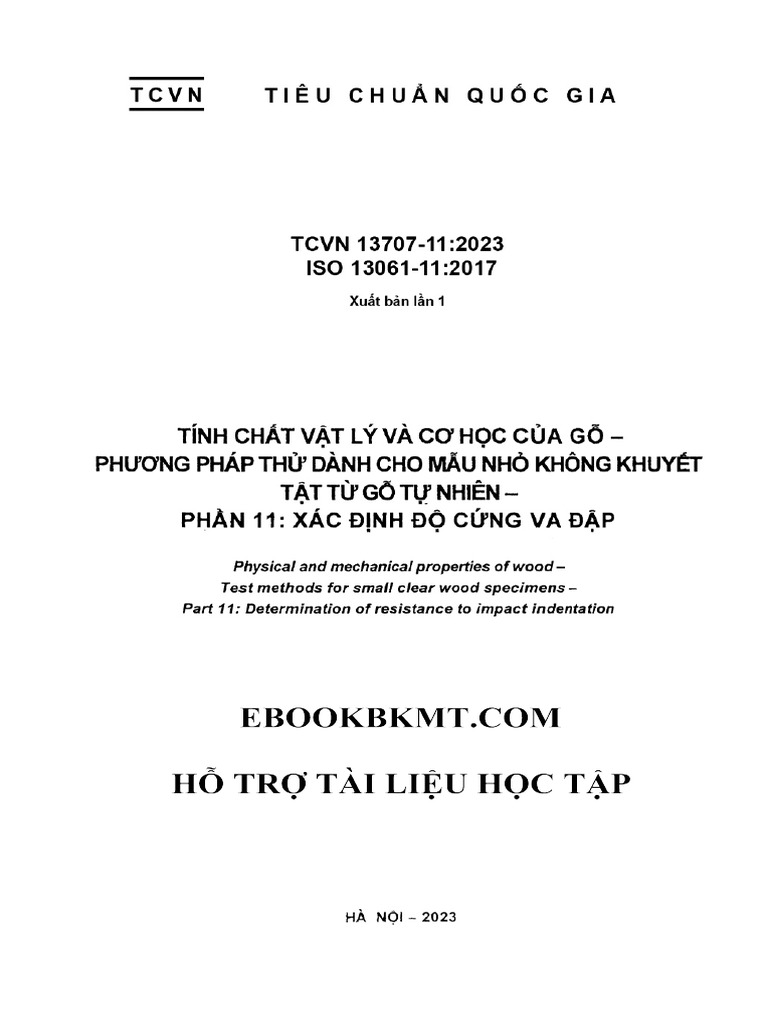TCVN 13707-11-2023 (IDT ISO 13061-11-2017) Tính Chất Vật Lý Và Cơ Học ...