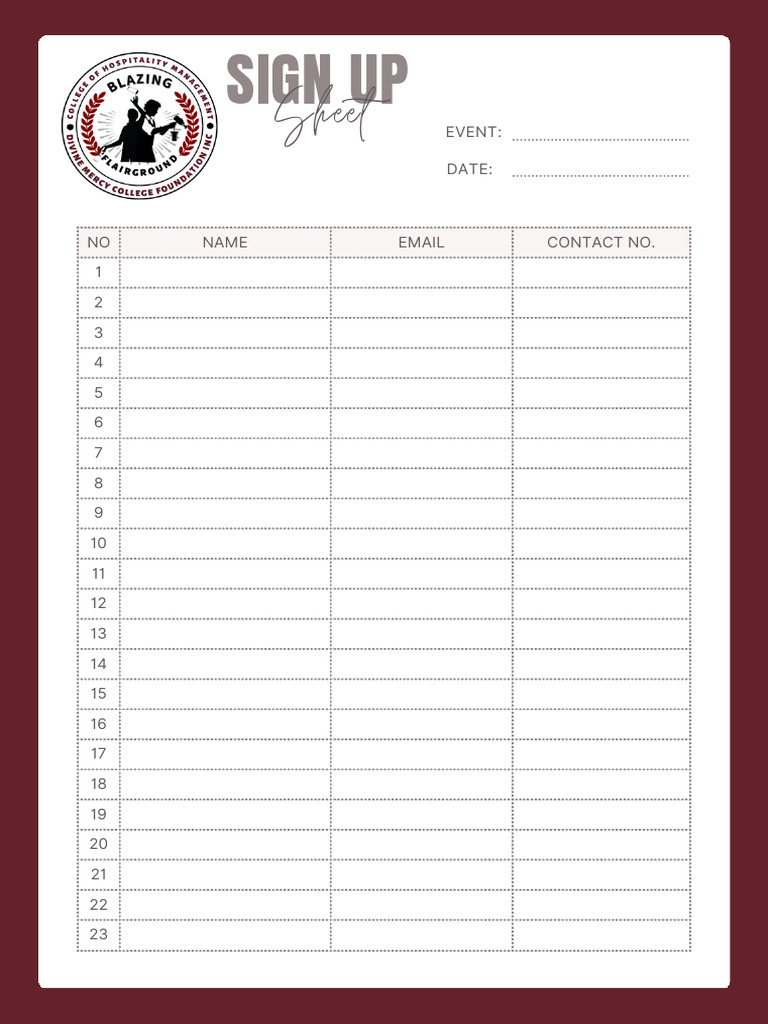 Sign Up Paper | PDF