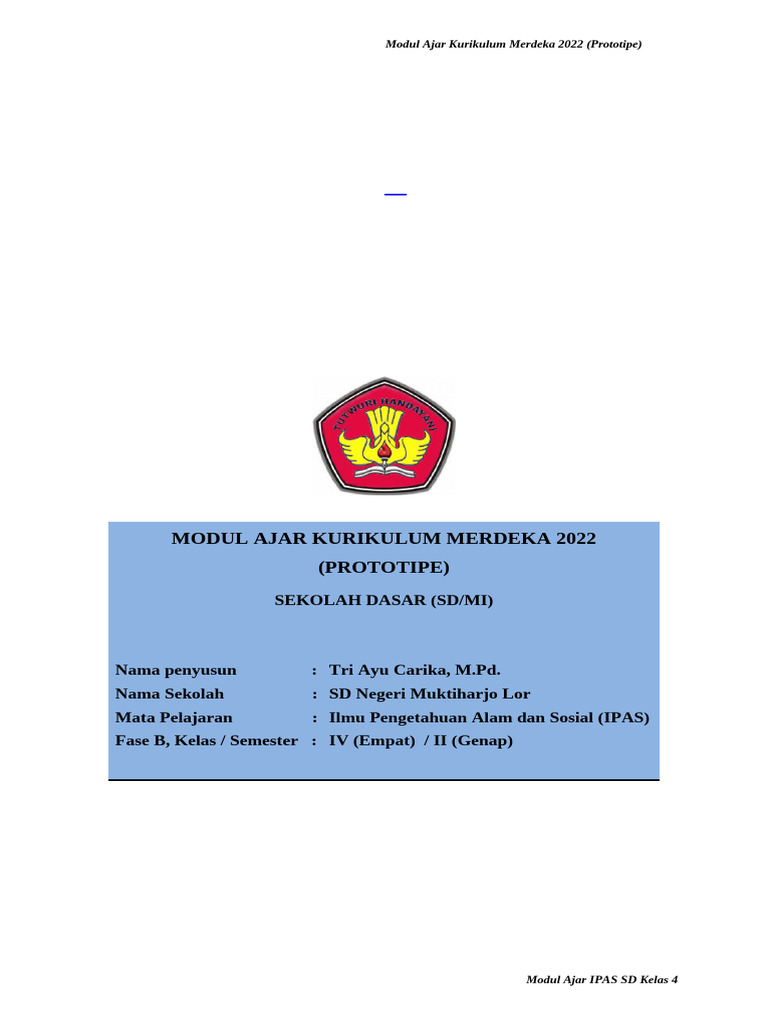Modul Ajar IPAS Kelas 4 Kurikulum Merdeka | PDF