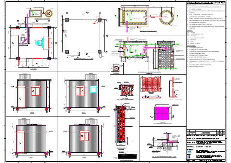 Security Room Layout and Details | PDF | Masonry | Concrete