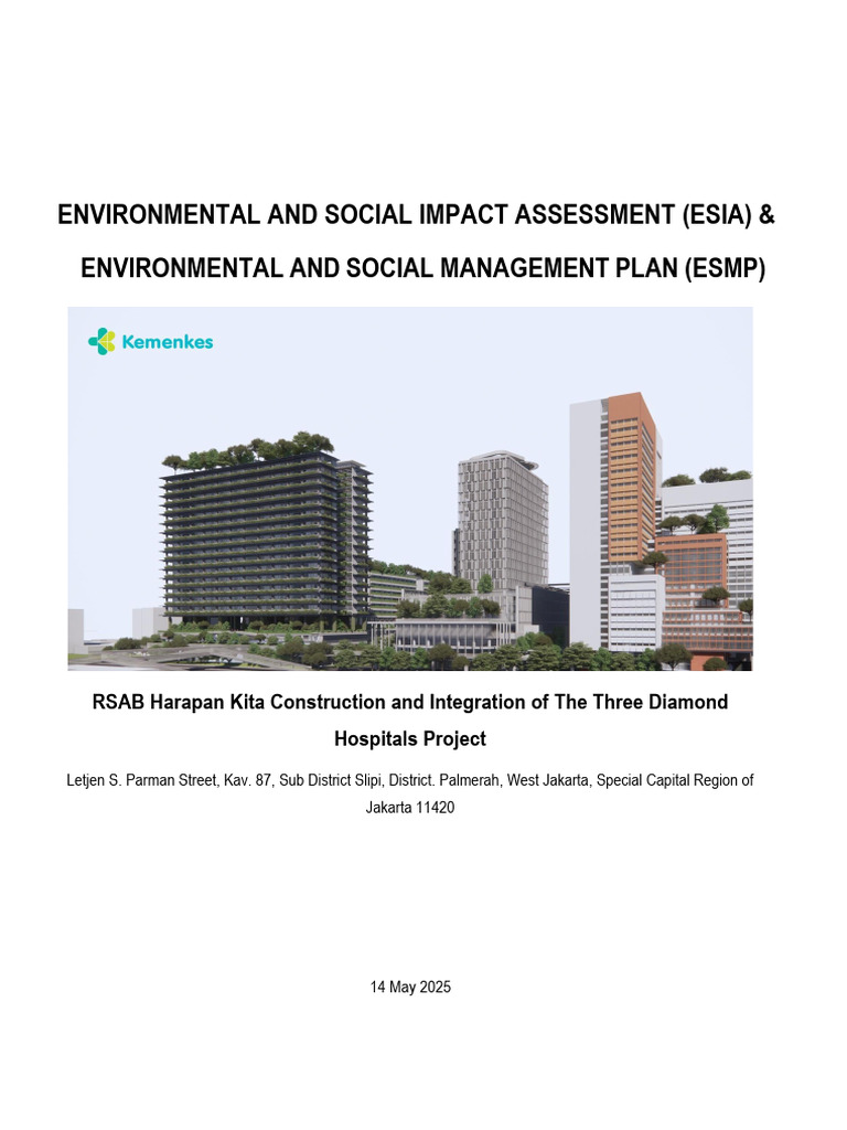 ESIA for Harapan Kita Hospital Project | PDF | Waste | Environmental ...