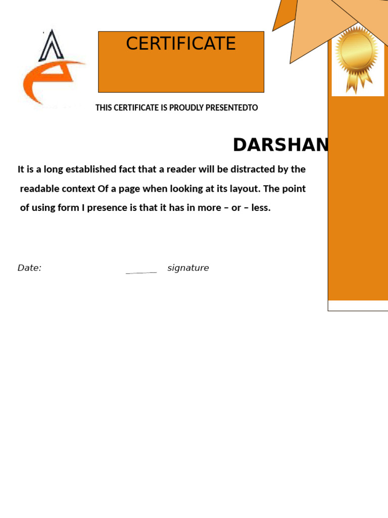 THIS CERTIFICATE To Darshan V | PDF