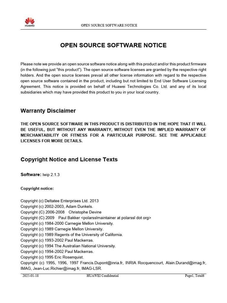 Open Source Software Notice 2025 | PDF | License | Derivative Work