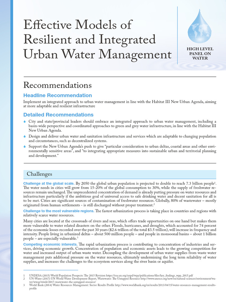 Integrated Urban Water Management Strategies | PDF | Water Resources ...