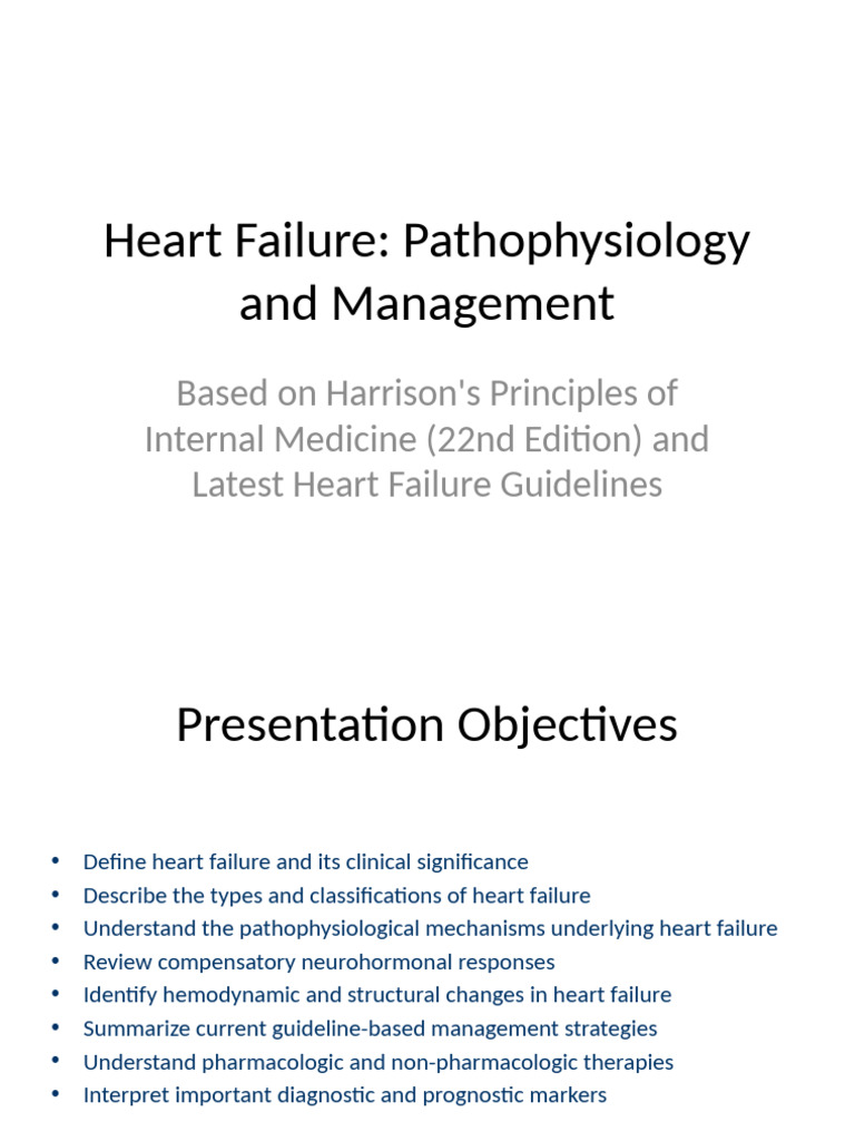 Heart Failure Pathophysiology Management Detailed | PDF | Heart Failure ...
