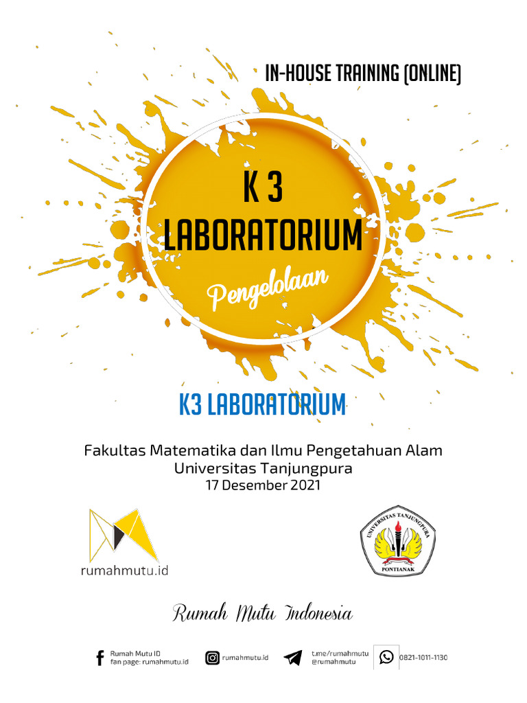 K3 Laboratorium: Pelatihan Keselamatan | PDF