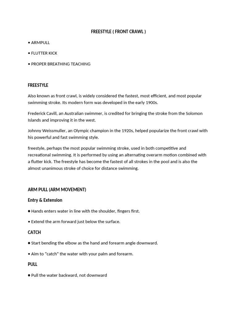 Freestyle (Fro-Wps Office | PDF | Athletic Sports | Swimming