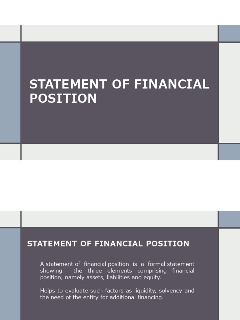 Financial Position: Assets & Liabilities | PDF | Balance Sheet | Equity ...