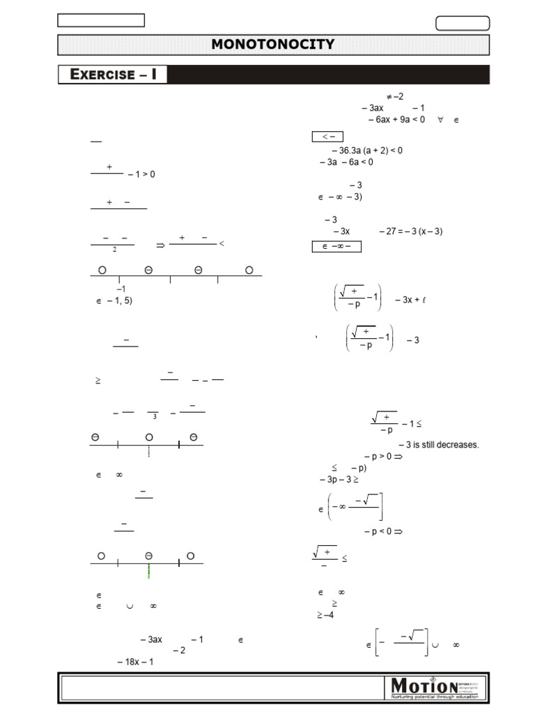 Monotonicity of Polynomial Functions | PDF
