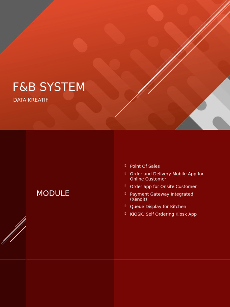 F&B System: POS & Mobile App Solutions | PDF