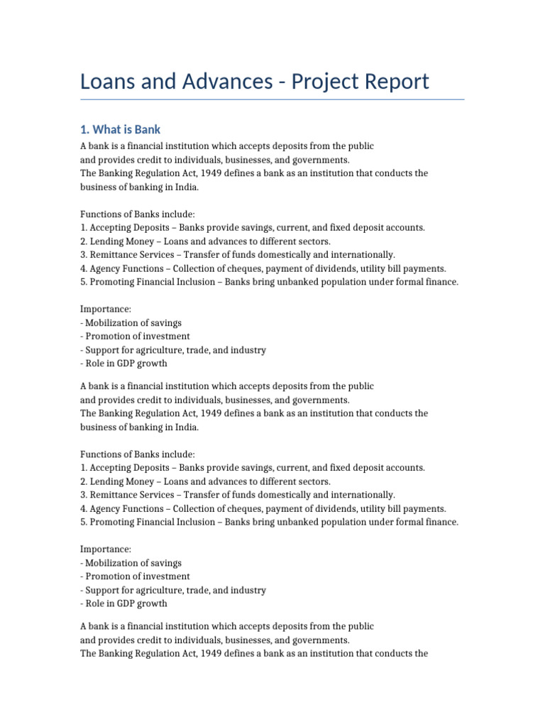 Overview of Indian Banking Functions | PDF | Banks | Loans
