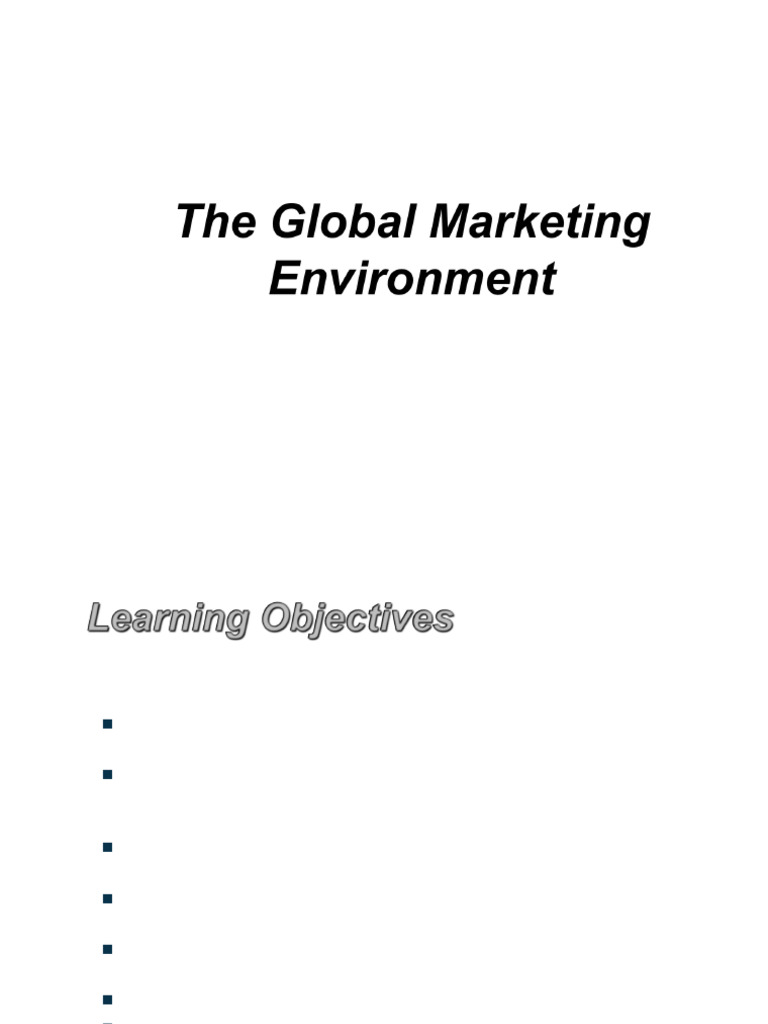 Understanding the Global Marketing Environment | PDF | Marketing ...