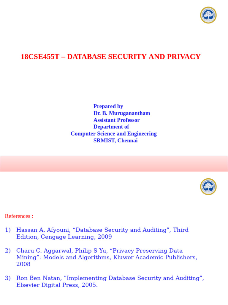 User Administration in Database Security | PDF | Databases | Password