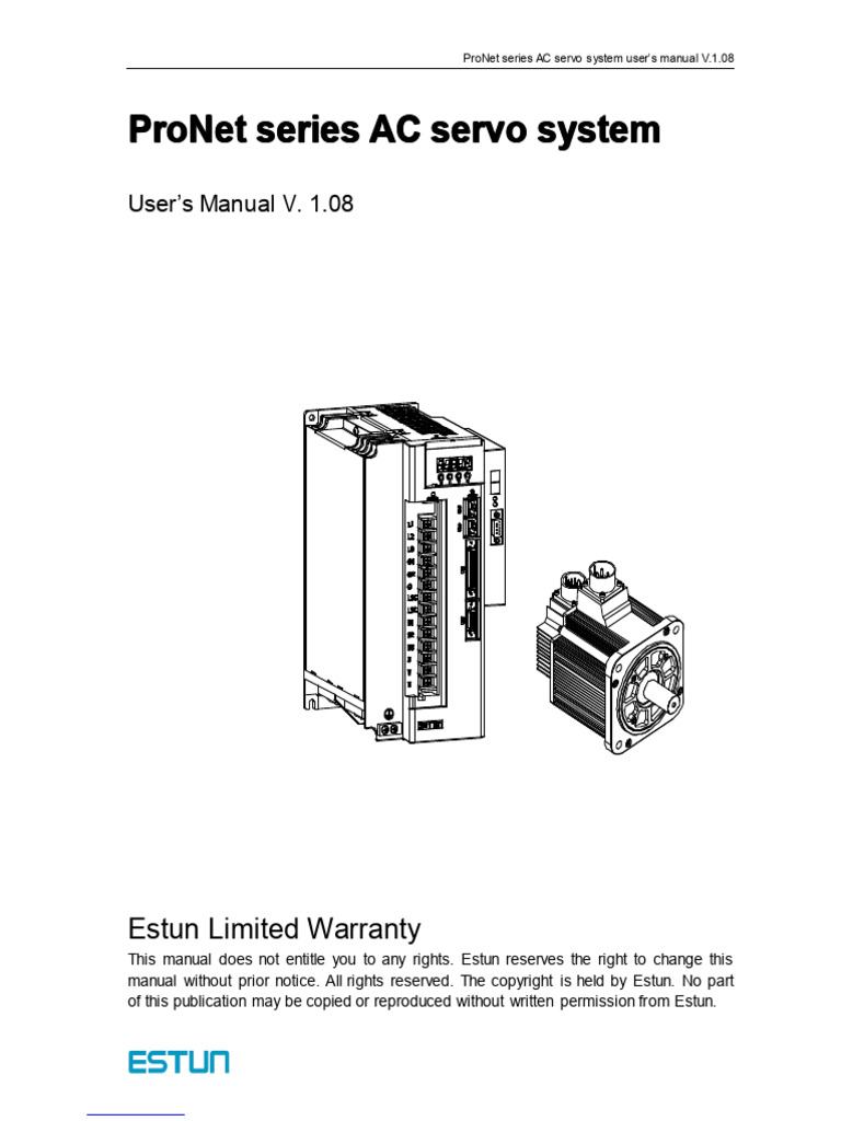 ProNet AC Servo System Manual V1.08 | PDF | Power Supply | Alternating ...